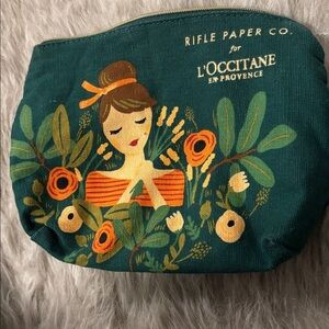 Rifle Paper Co  for L’Occitane Zippered Pouch makeup bag